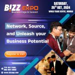 Bizz Expo logo, featuring the words "Bizz Expo" in bold, stylized letters with a small figure next to it. Below, the text reads "Business Expo & Summit".